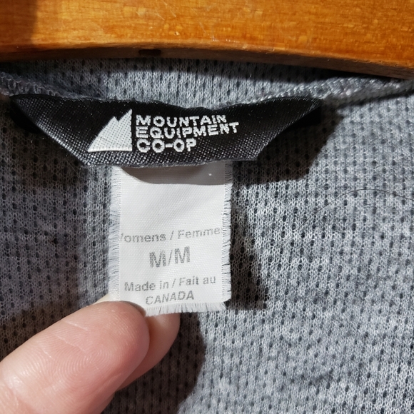 vintage MEC Grey Wool Fleece blend Zip Up Hoodie Sweater Jacket Womens Medium - Picture 5 of 10